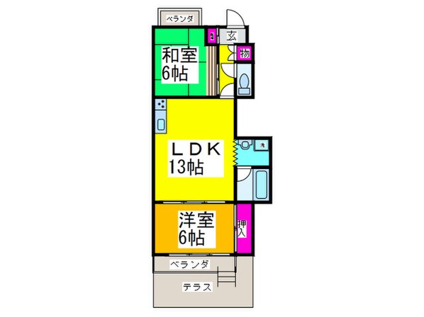 グリーンハイツあびこの物件間取画像